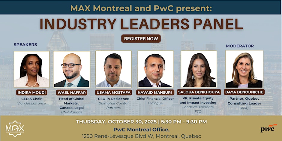 MAX Montreal and PwC Industry Leaders Panel