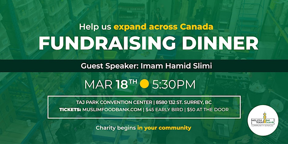 Muslim Food Bank & Community Services Fundraising Dinner with Imam Hamid Slimi