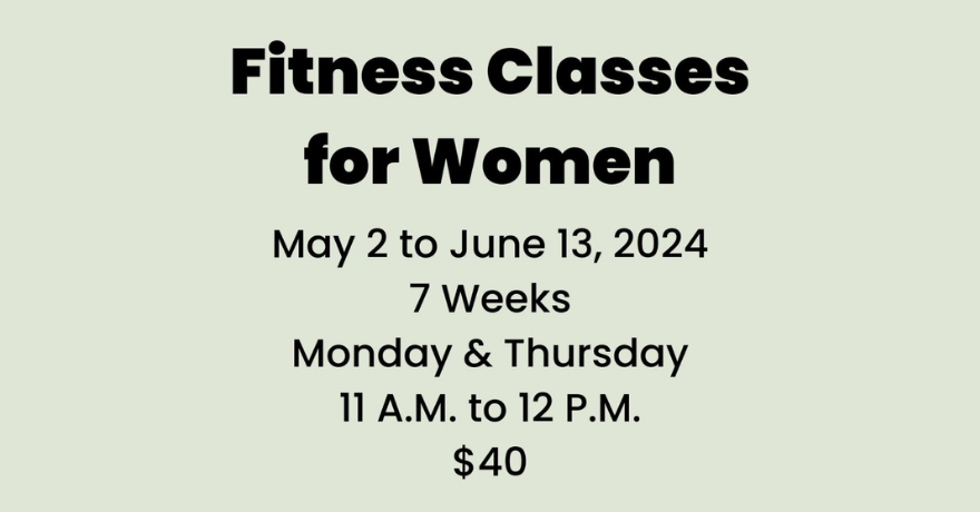 ICCO Fitness Classes for Women Registration Required