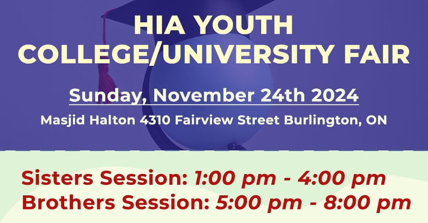 Halton Islamic Association Youth College and University Fair