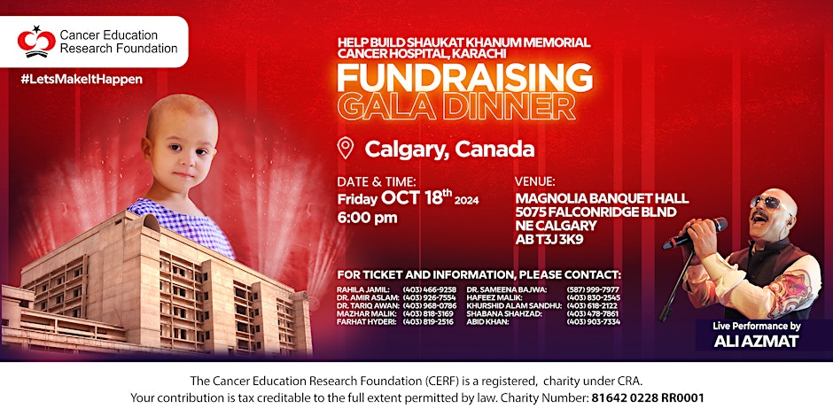 Calgary Shaukat Khanum Fundraising Gala Dinner