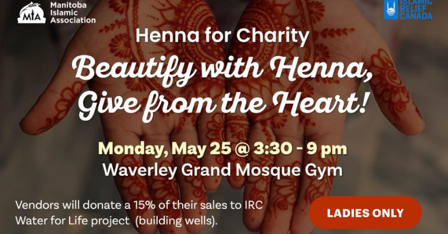 Islamic Relief Canada Henna for Charity (Ladies Only)