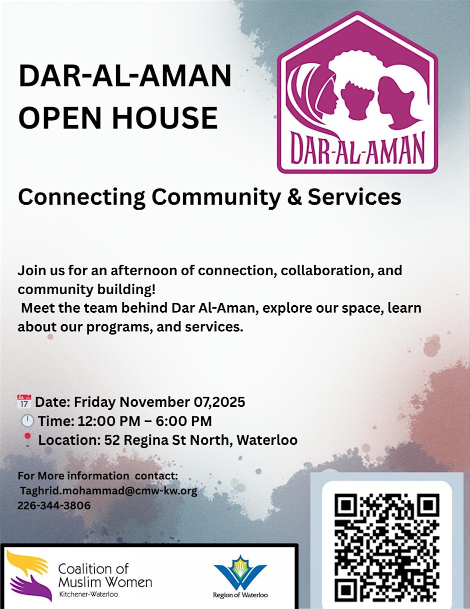 Coalition of Muslim Women of Kitchener-Waterloo (KW) Transitional Housing Open House