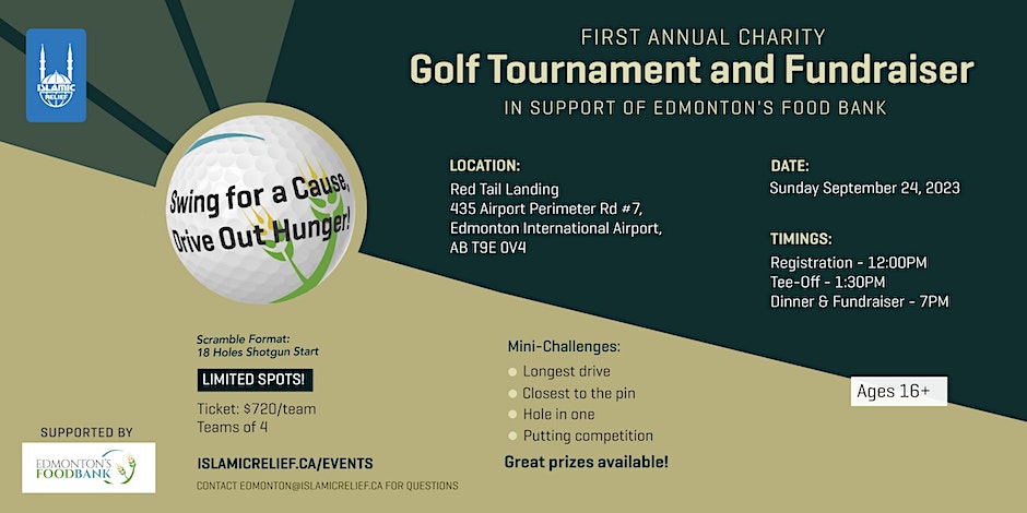 Islamic Relief Canada First Annual Charity Golf Tournament, in Support of Edmonton's Food Bank