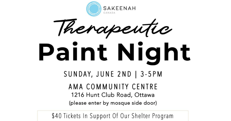 Sakeenah Canada Therapeutic Paint Night Ottawa (Registration Deadline May 27)