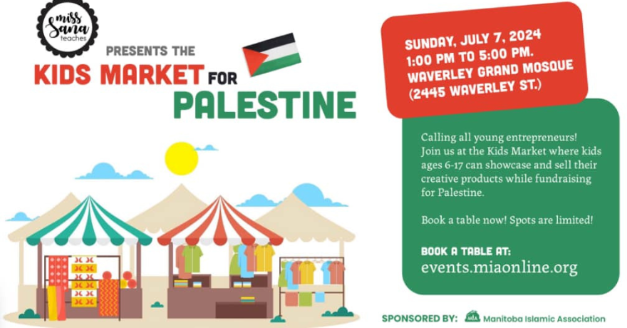 MISS SANA TEACHES presents the Kids Market for Palestine