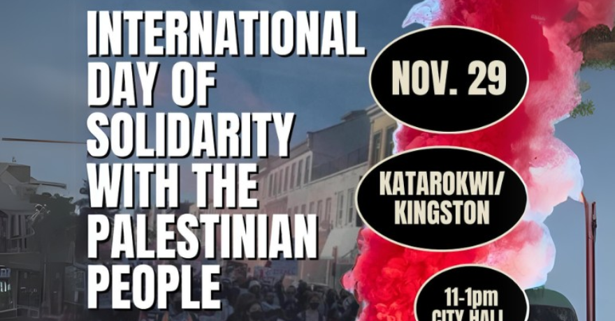 Kingston Protest International Day of Solidarity with the Palestinian People