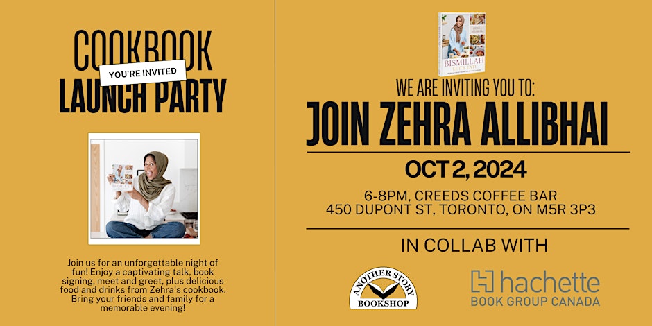 BISMILLAH Cook Book Launch with Author Zehra Allibhai