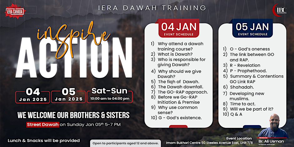 IERA Canada Inspire Action Dawah Training