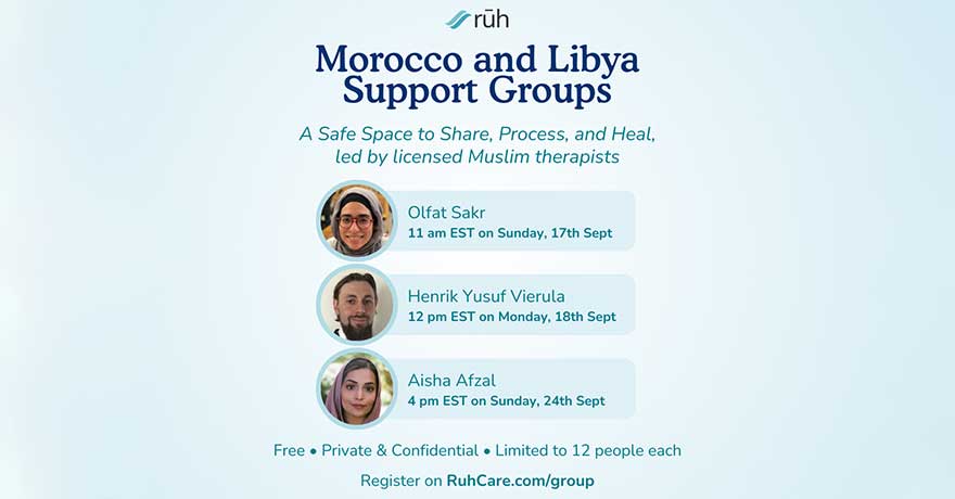 Morocco and Libya Free Support Groups - Ruh Care
