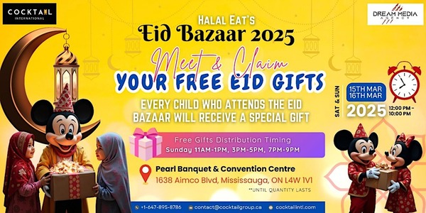 Meet & Claim- Free Eidi Gift at Halal Eat's Eid Bazaar 2025