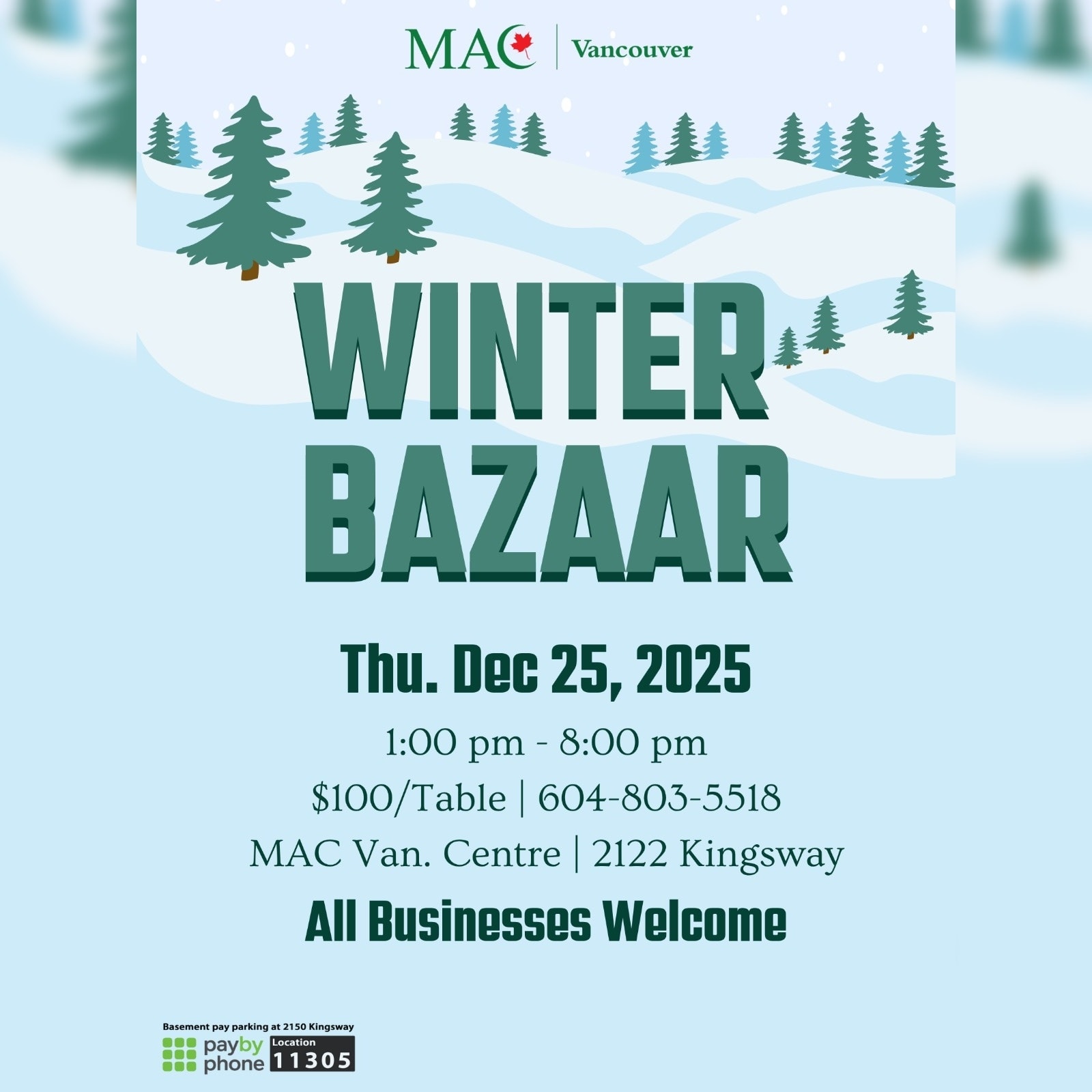 MAC Vancouver Winter Bazaar