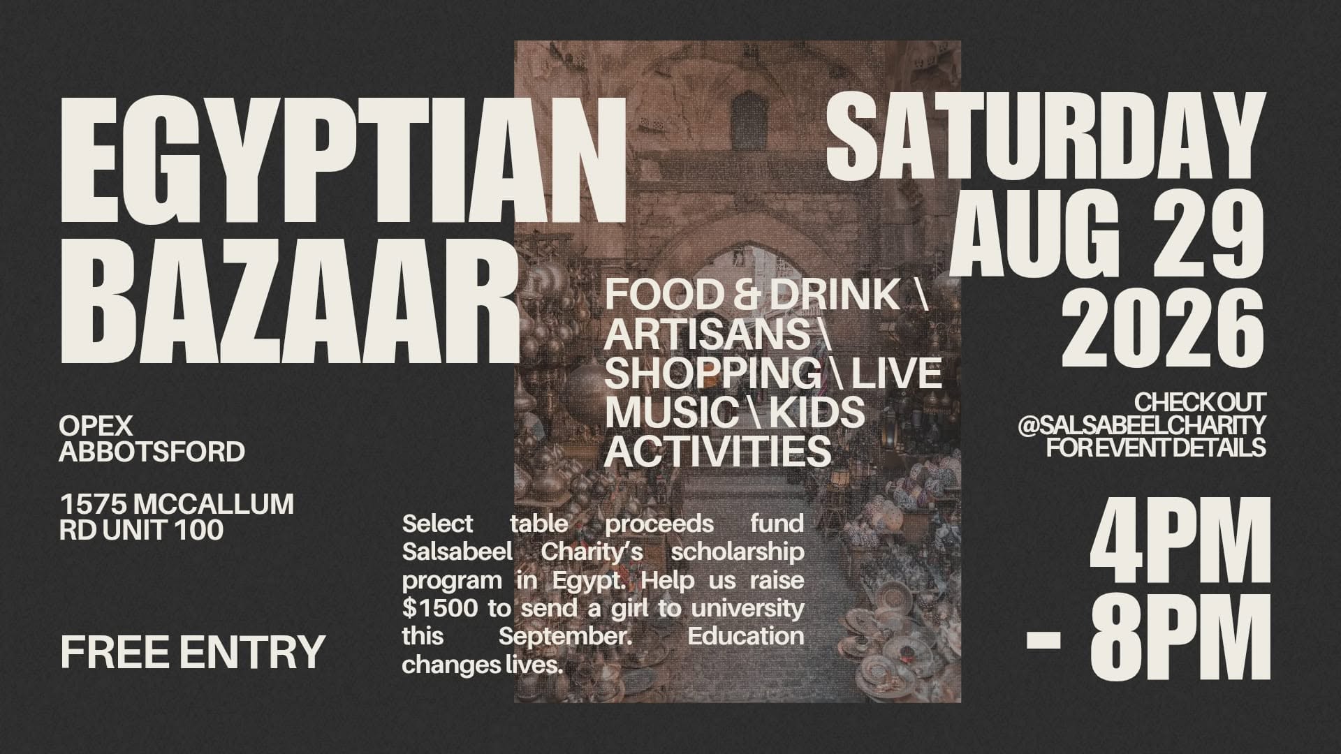 Salsabeel Charity Egypt Bazaar 2026 | Food, Shopping, Music, and Family Fun