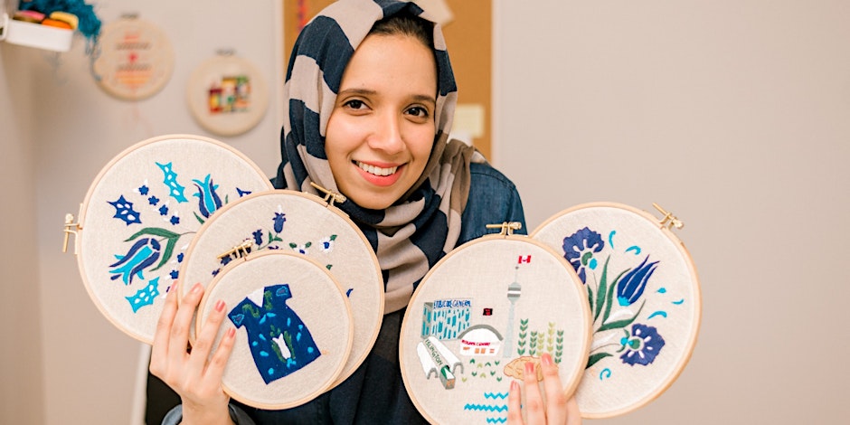 Art Gallery of Burlington Phulkari Embroidery with Rafia Shafiq