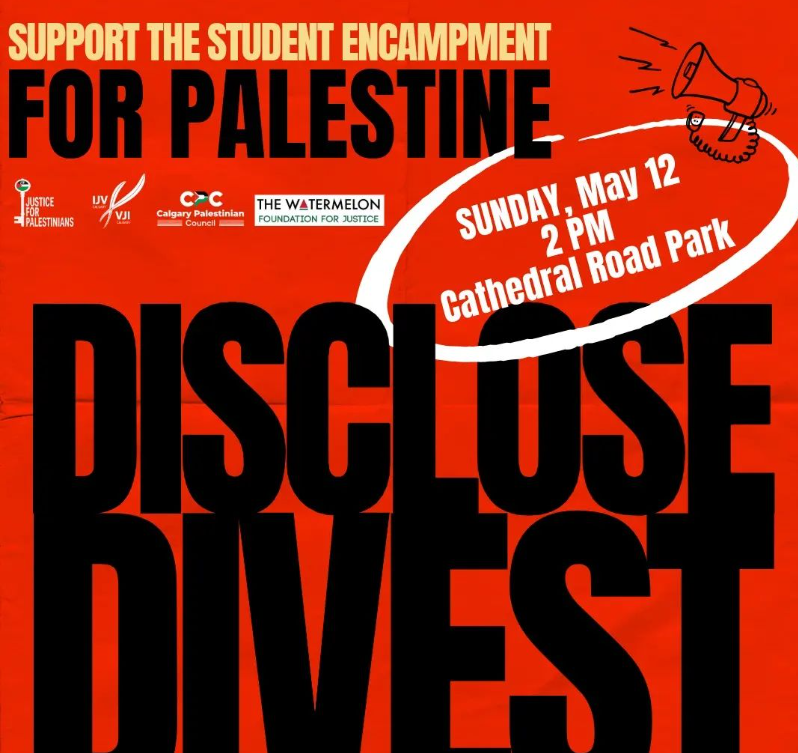 Rally Support the University of Calgary Student Encampment for Palestine