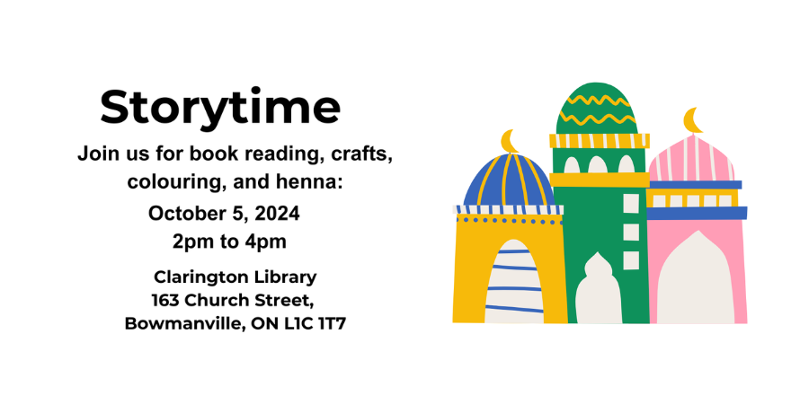 Muslim Women of Durham Region Islamic History Month Storytime Clarington