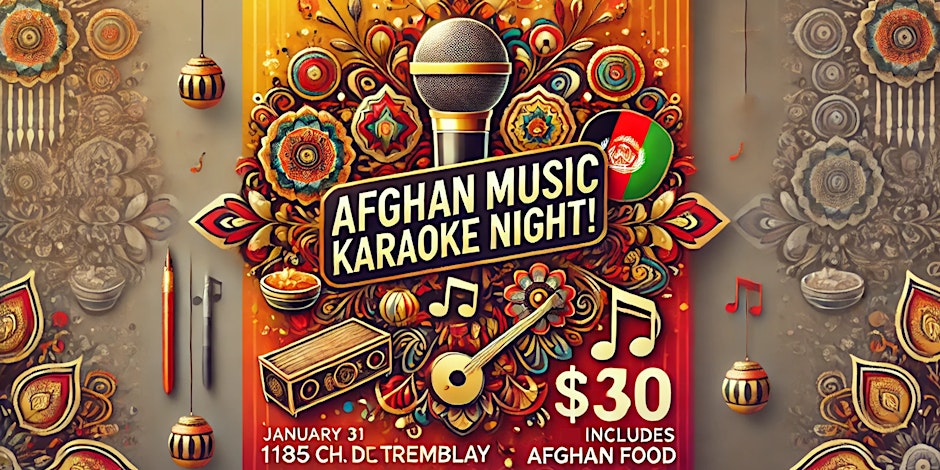 Afghan Music and Karaoke Night with food