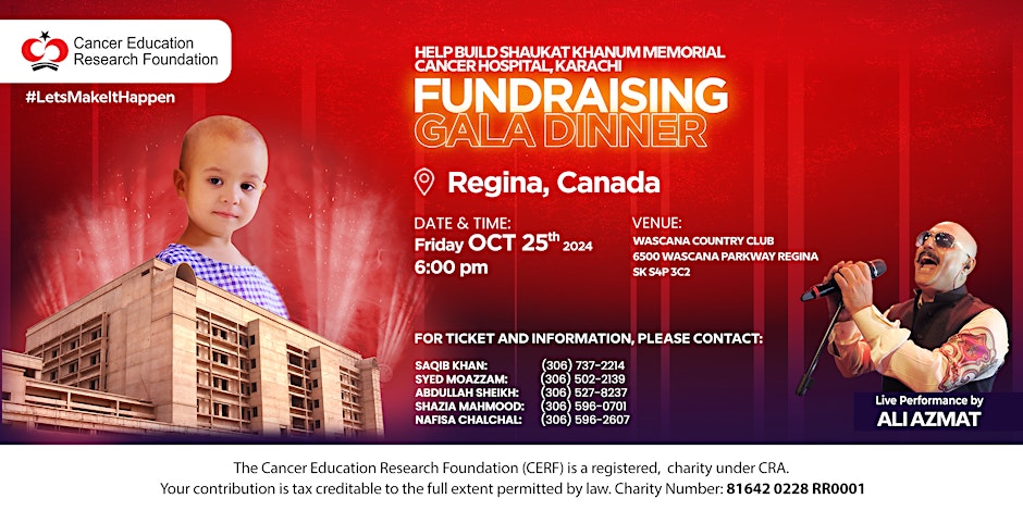 Regina Shaukat Khanum Fundraising Gala Dinner