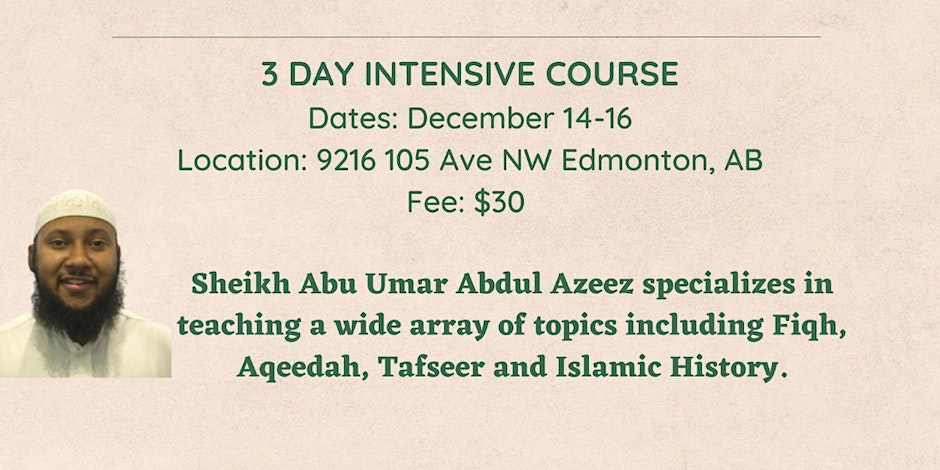 Sahaba Mosque Intensive Course: The Four Principles Of Shirk