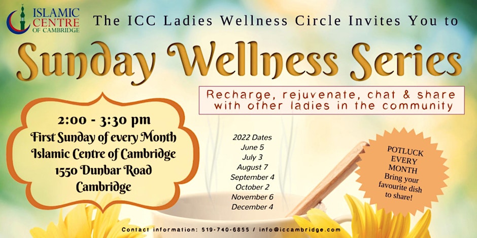 Islamic Centre of Cambridge Ladies Sunday Wellness Series