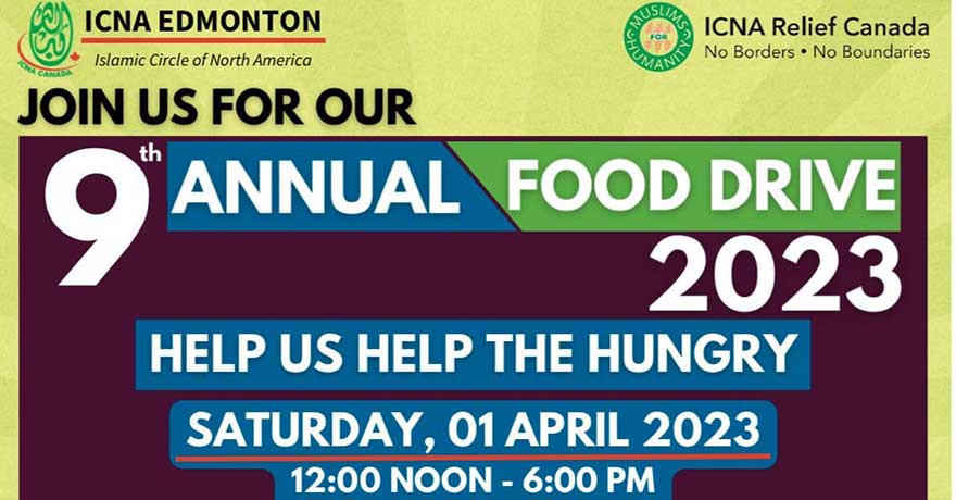 ICNA Edmonton 9th Annual Food Drive 2023