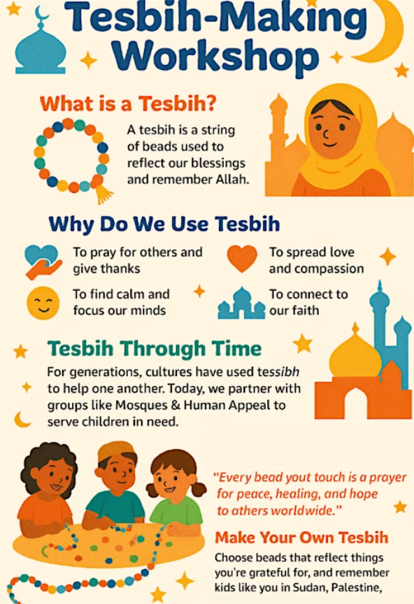 Human Appeal Canada Beads of Barakah: Tesbih- Making Workshop