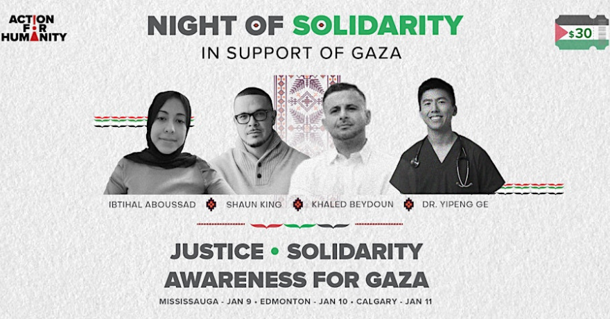 Action for Humanity Canada Night of Solidarity Edmonton Stand with Gaza