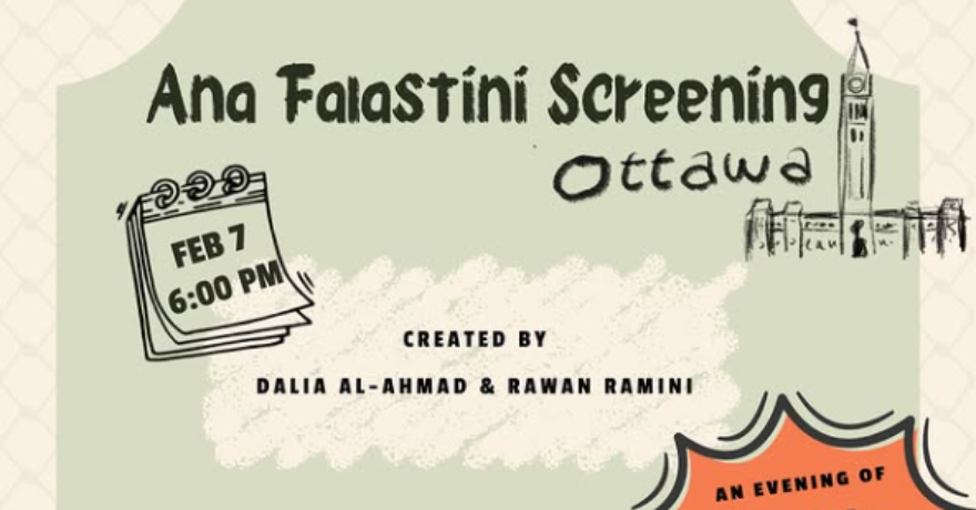 Ana Falastini Documentary Canada Tour Ottawa