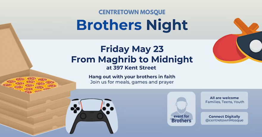 Centretown Mosque Brothers Social Night