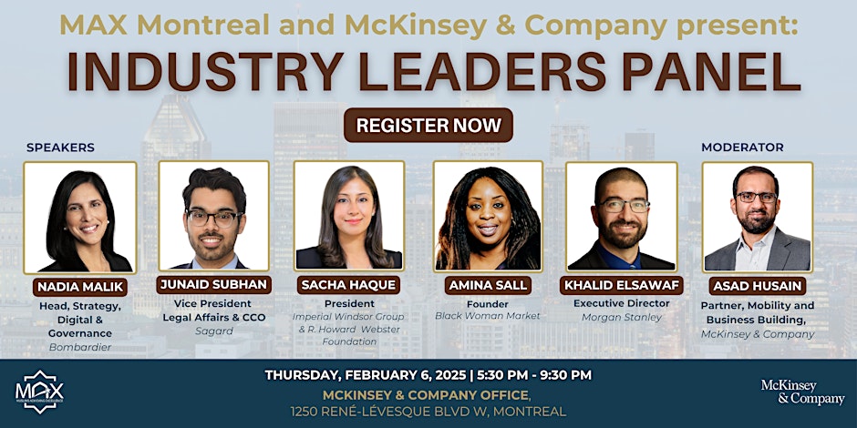 MAX Montreal and McKinsey & Company present: Industry Leaders Panel