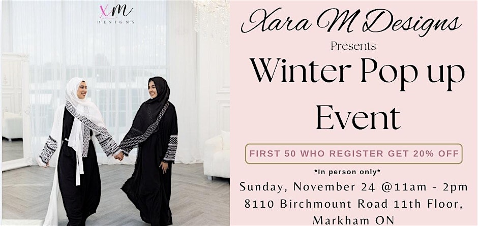 Xara M Designs Winter Pop Up  Ladies Only