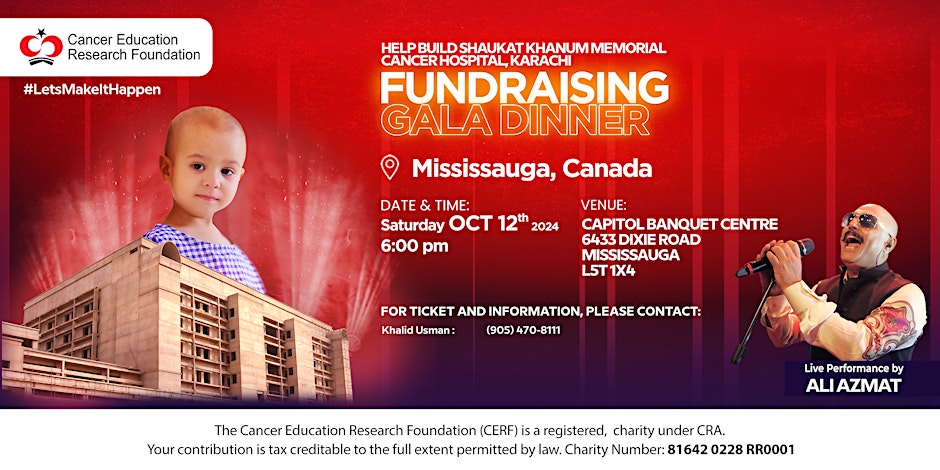 Mississauga Shaukat Khanum Fundraising Gala Dinner