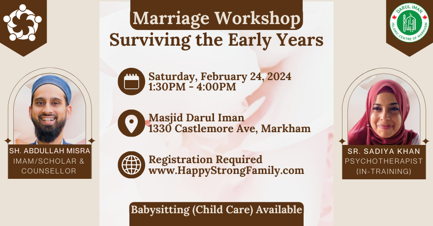 Marriage Workshop: Surviving the Early Years of Marriage