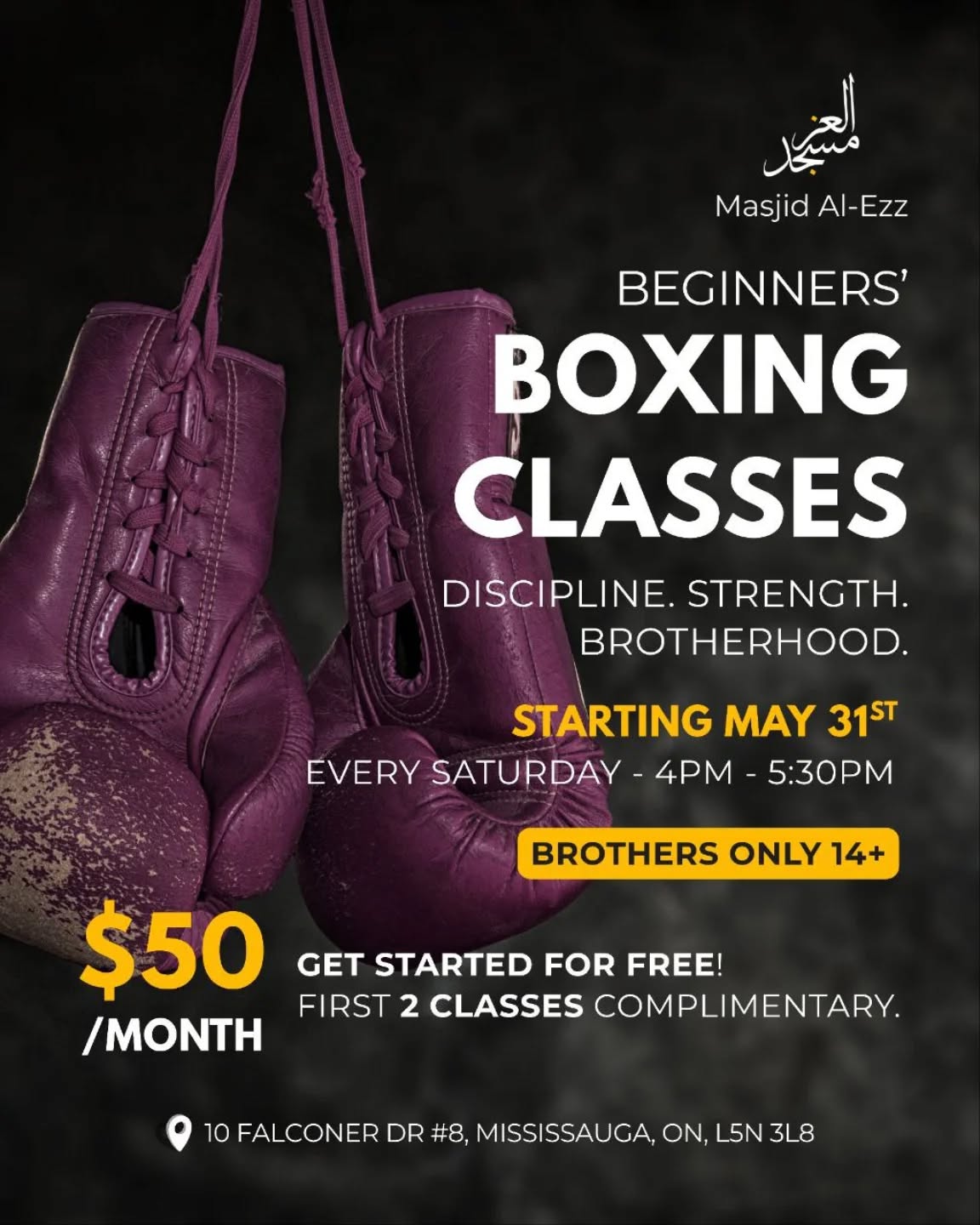 Masjid Al Ezz Beginner's Brothers Only Boxing Class