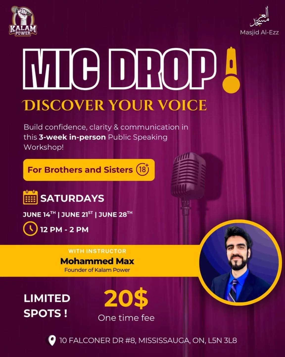 Masjid Al Ezz Mic Drop Public Speaking Program
