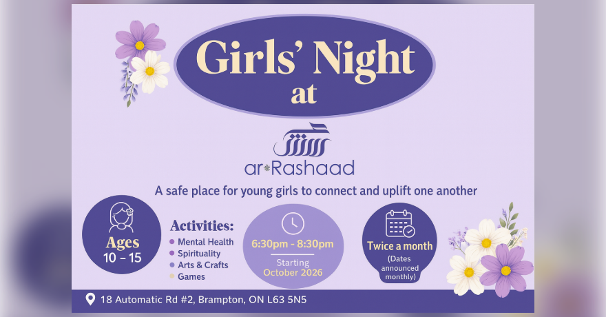 Ar-Rashaad Centre | Girl's Nights AGES 10-15