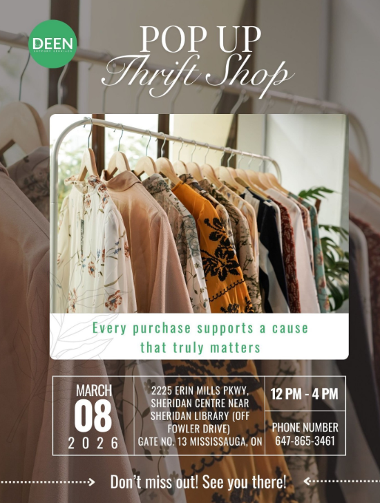 Deen Support Services Pop-Up Thrift Shop