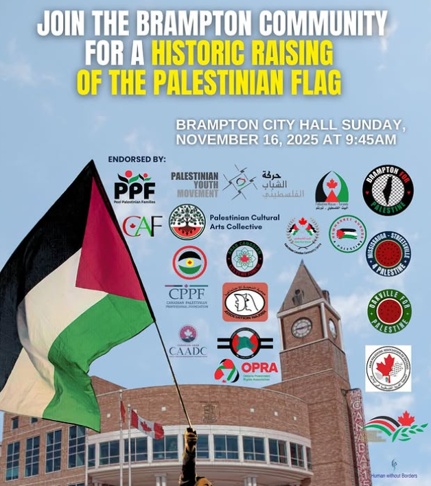 Brampton Palestine Flag Raising Ceremony