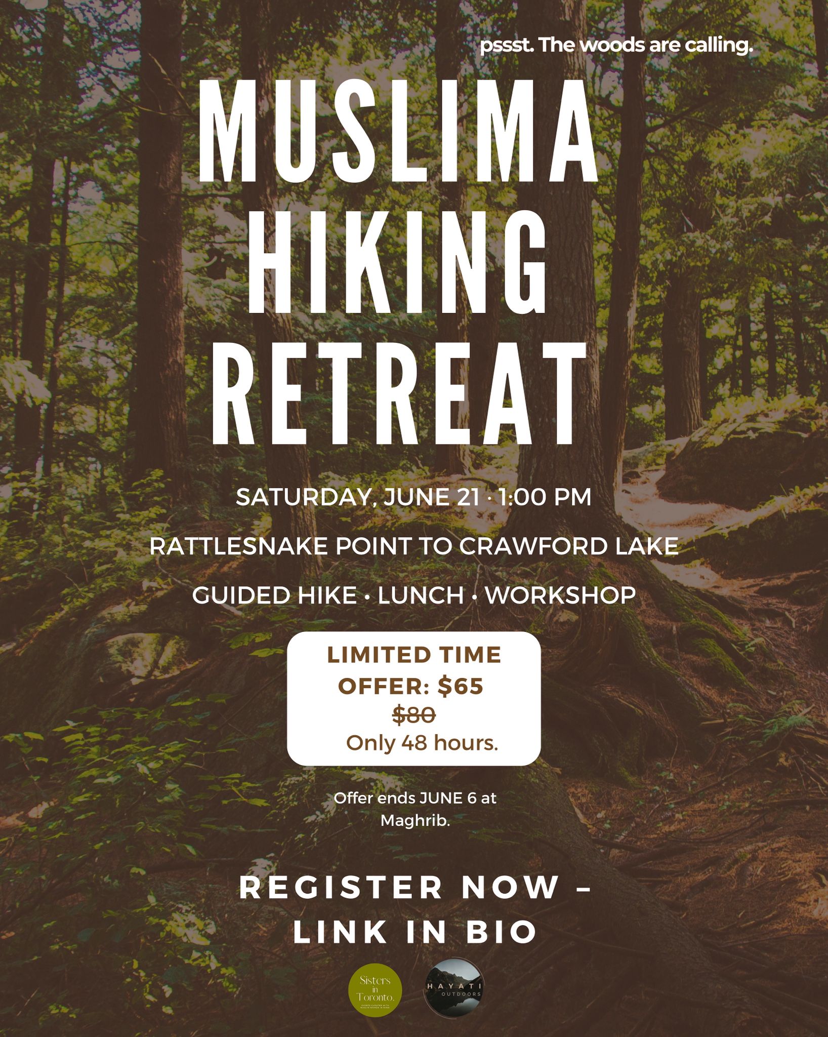 Muslima Hiking Retreat Rattlesnake Point x Crawford Lake (Halton Conservation) Register by June 18