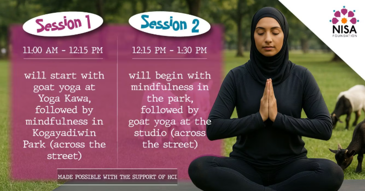 Nisa Foundation Mindfulness and Goat Yoga for Muslim Women