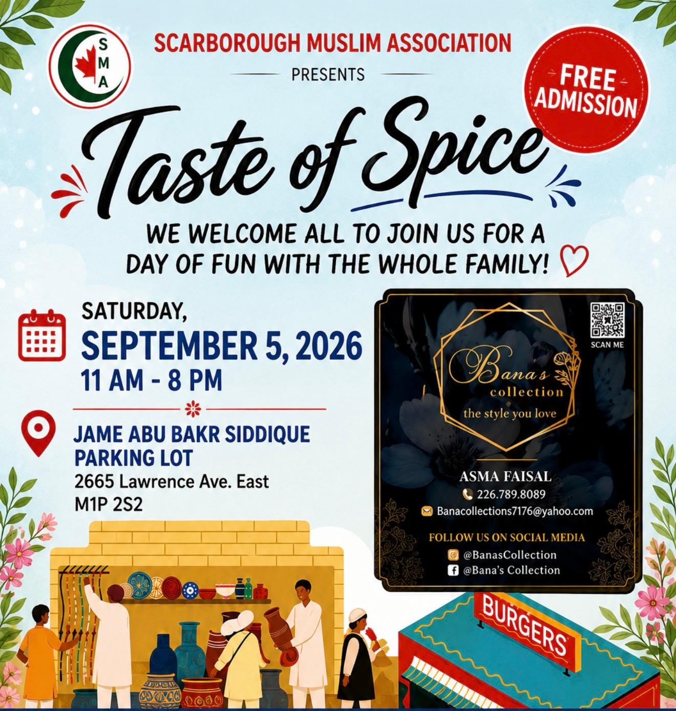Scarborough Muslim Association Taste of Spice 2026