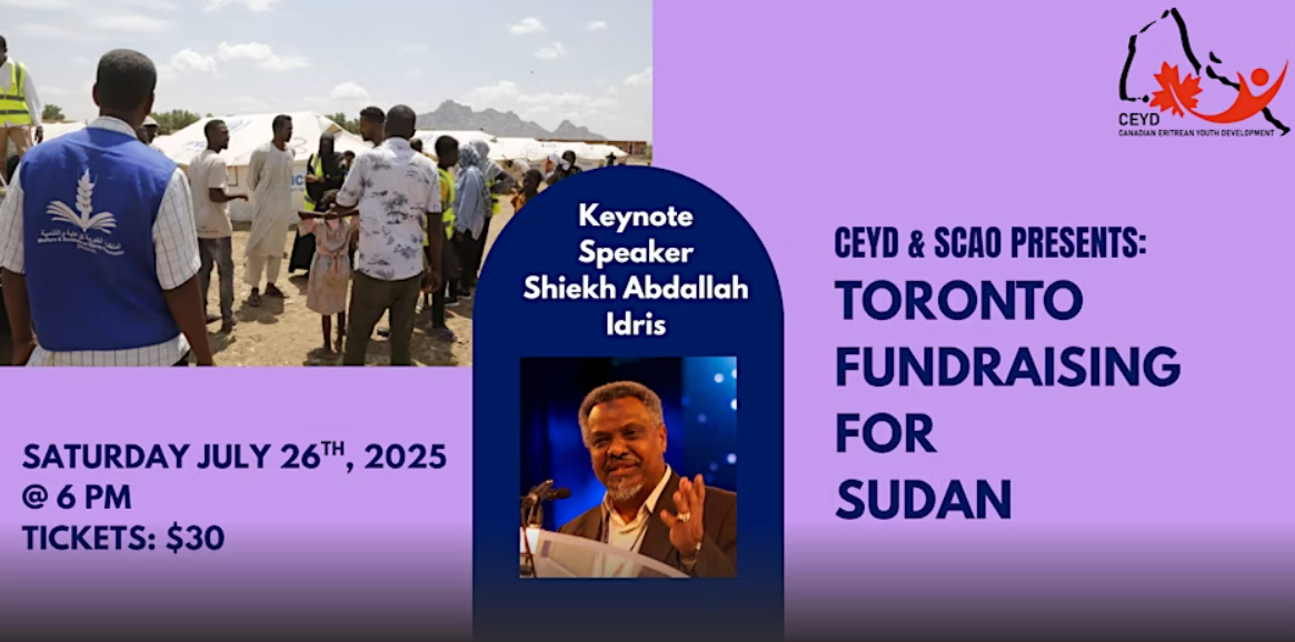 Canadian Eritrean Youth Development (CEYD) Toronto Fundraising for Sudan