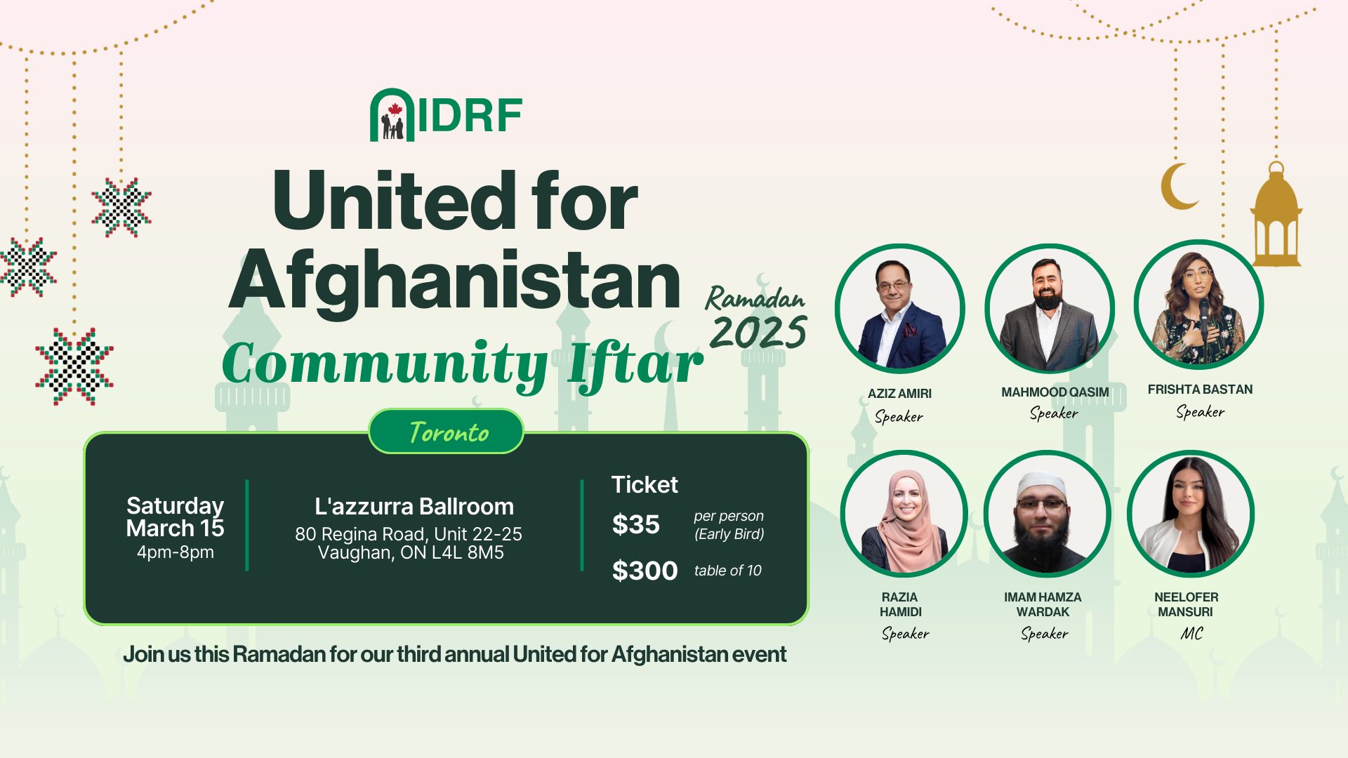 IDRF United for Afghanistan Fundraiser