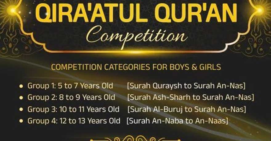 AIOK Annual Qira'atul Qur'an Competition Registration Deadline April 30
