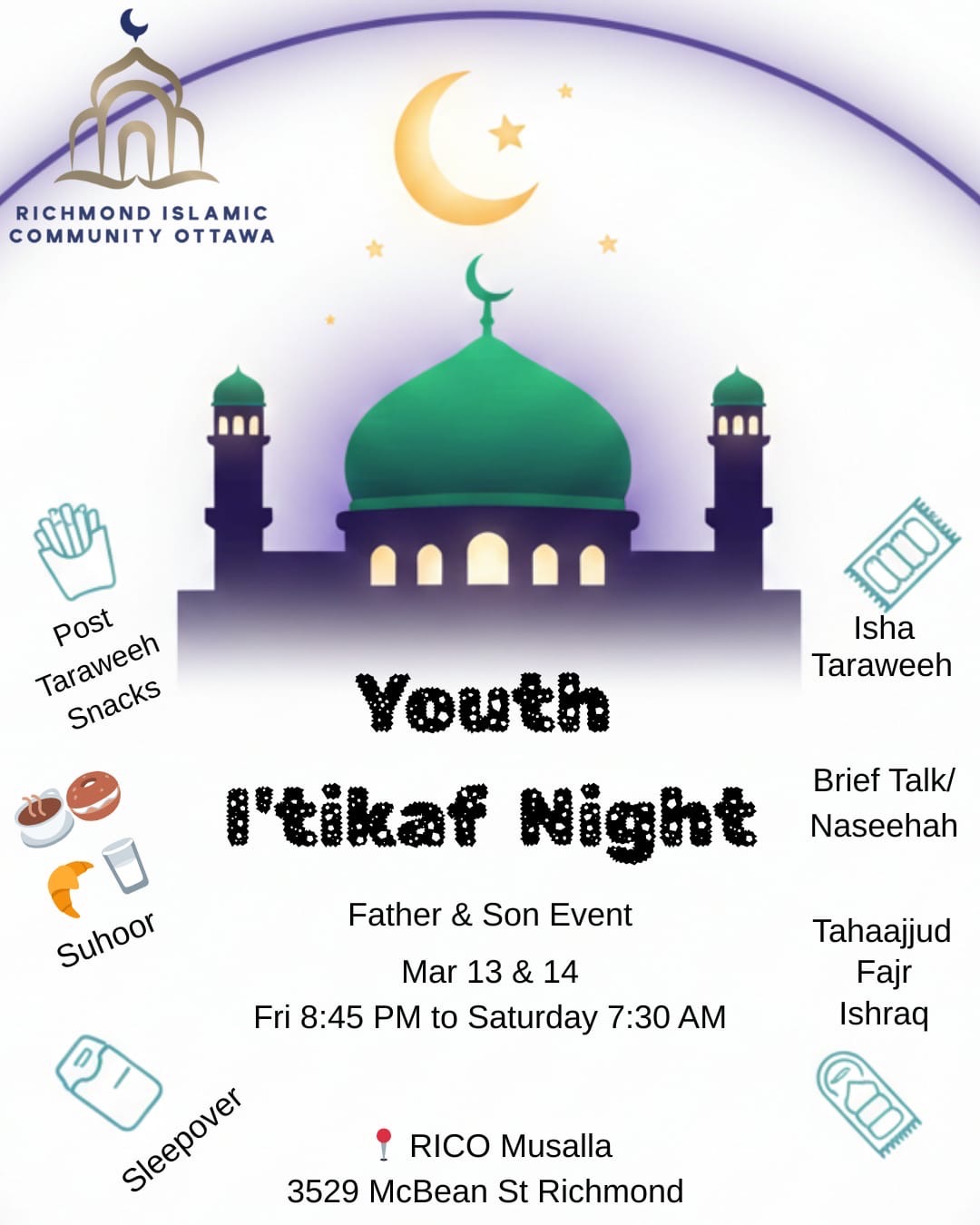 Youth I‘tikaf Night  Father & Son Event (Richmond, ON)