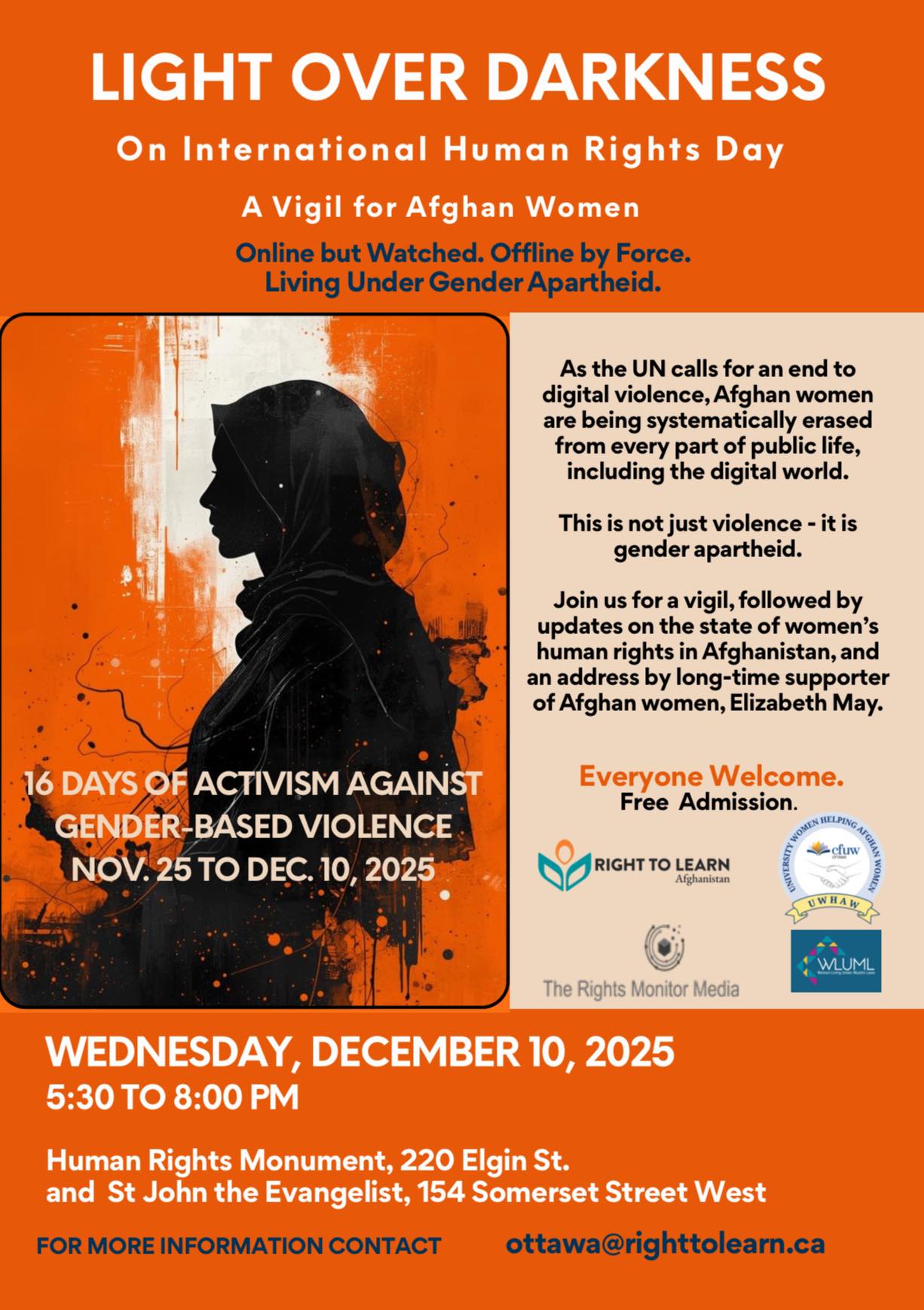 Light Over Darkness: A Vigil for Afghan Women