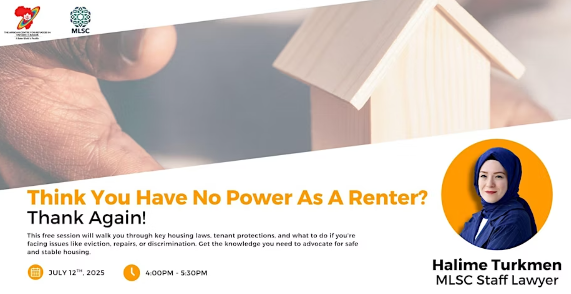Muslim Legal Support Centre (MLSC) Think You Have No Power As A Renter? Think Again!