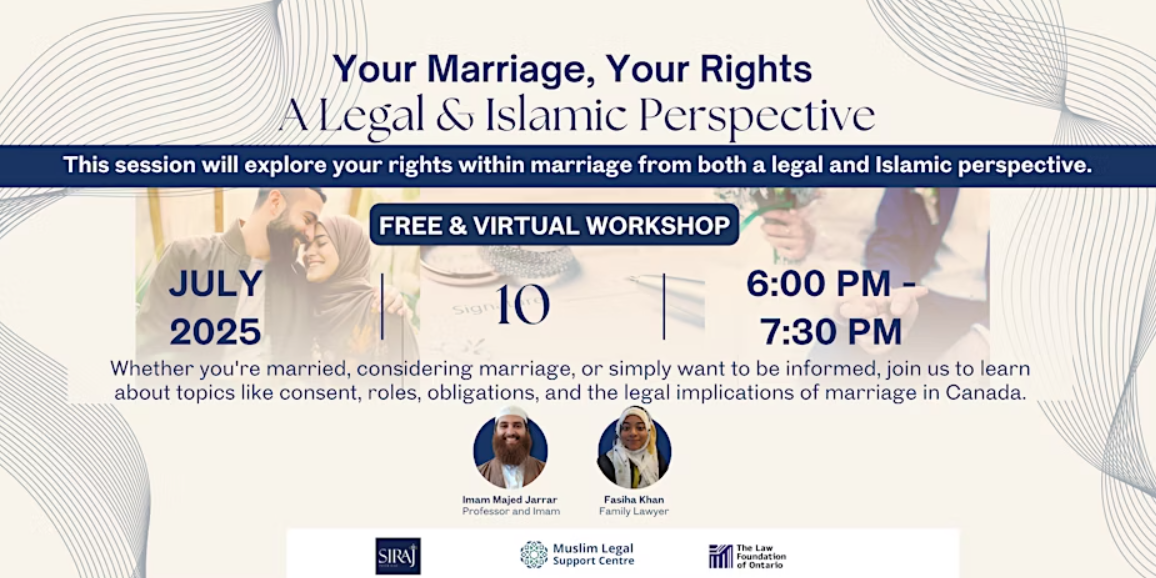 Muslim Legal Support Centre (MLSC) Your Marriage, Your Rights: A Legal & Islamic Perspective