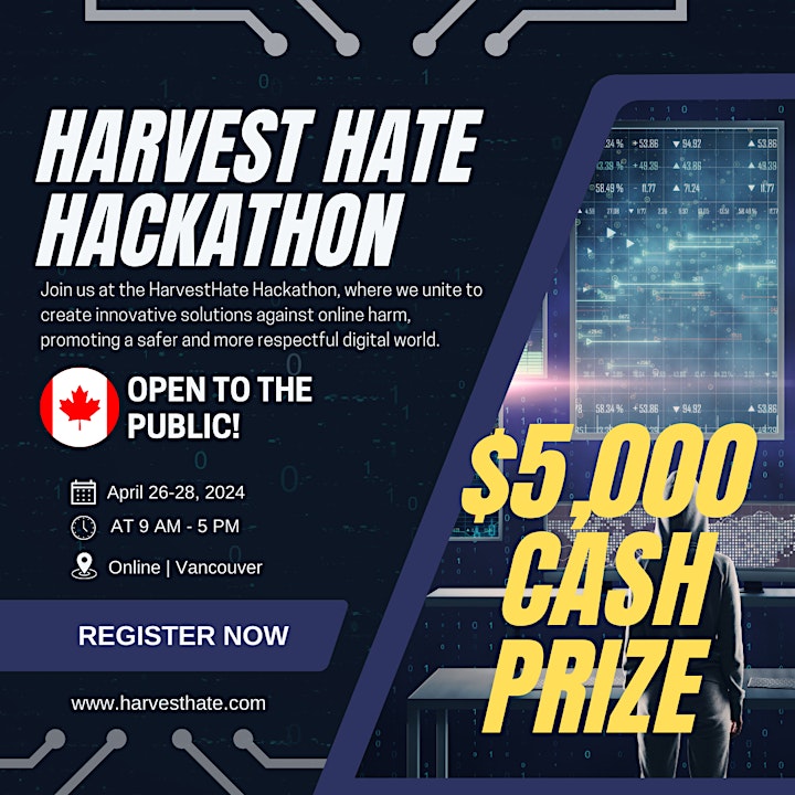 HarvestHate Hackathon Sponsored by the Government of Canada ($5,000 First Place Cash Prize)