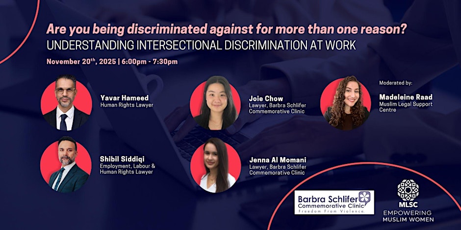 Muslim Legal Support Centre Are You Being Discriminated Against For More Than One Reason?